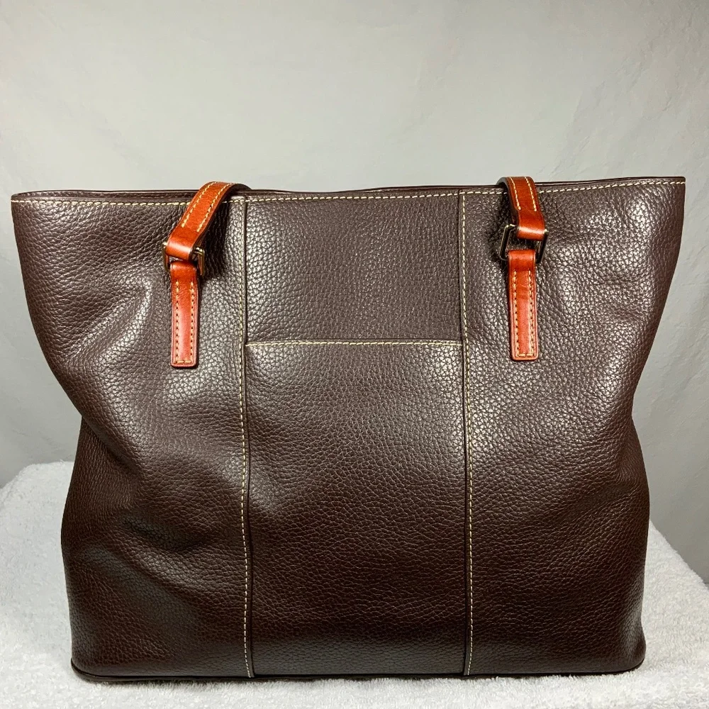 Dooney & Bourke Pebbled Leather Shoulder Bag/Tote - Brown